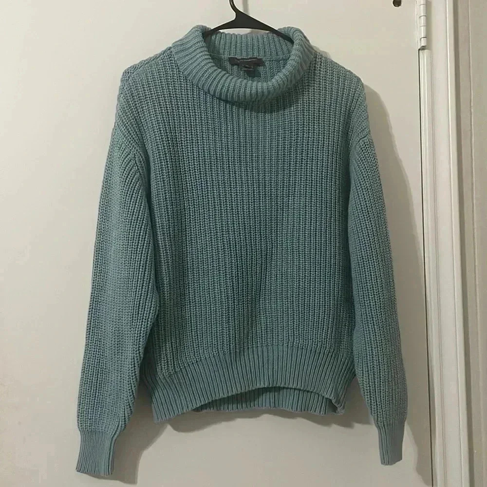 French Connection Blue Cowl Neck Sweater